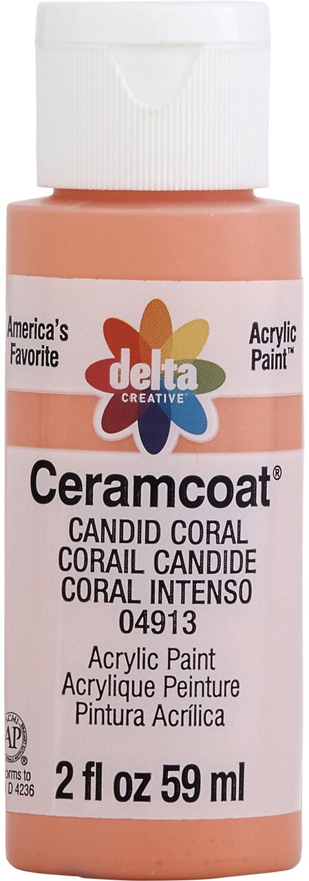 Delta Ceramcoat Acrylic Paint 2Oz-Candid Coral